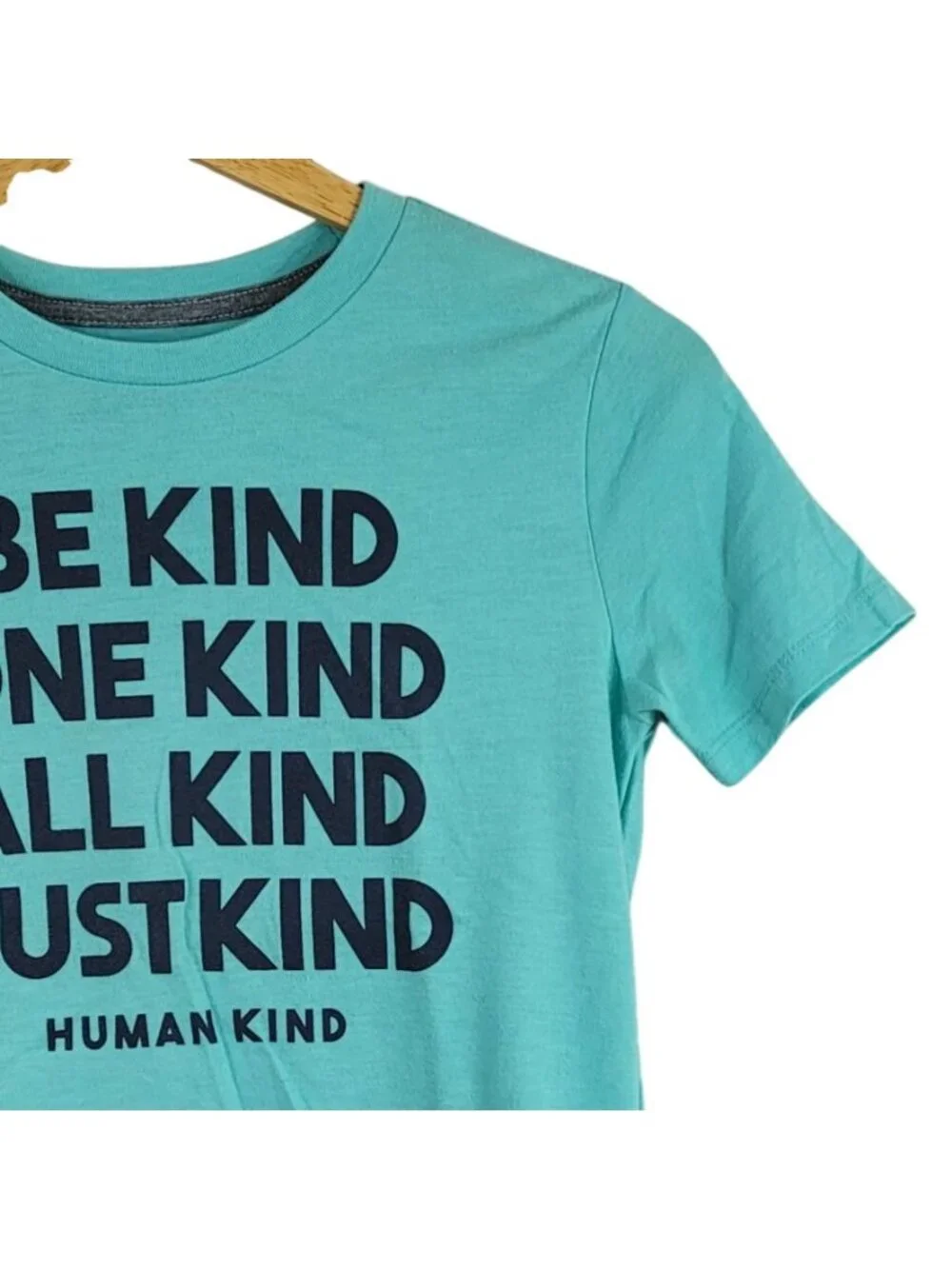 Old Navy Boys Be Kind T Shirt Blue Large One Kind Just Kind Human Short Sleeves